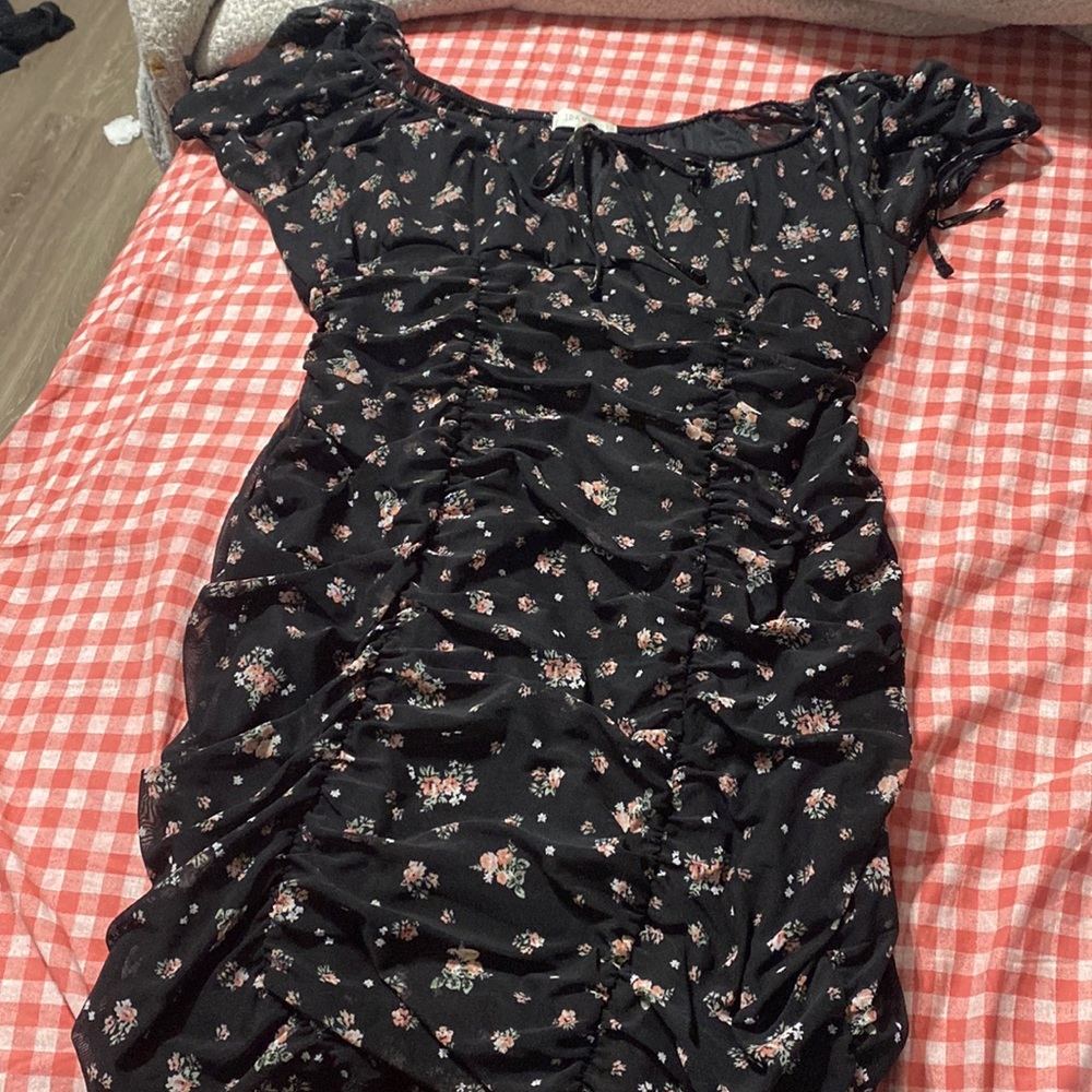 Black floral dress